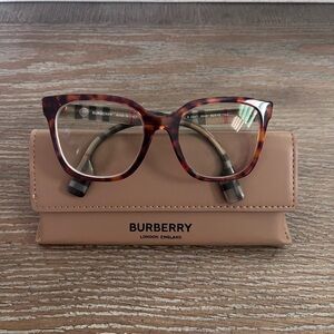 Burberry Women's Glasses in Tortoise Pattern